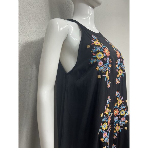 Savanna Jane Halter Dress Medium Sleeveless  Embroidered Multicolor Vacation - Picture 5 of 7